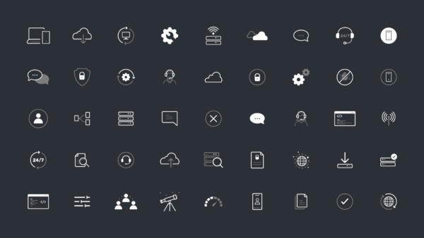 Outline-Tech-Icons-Dark-Theme-white-full-package-created-by-Shoops-Studio-Graphic-Design-v1