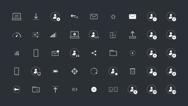 Outline-Tech-Icons-Dark-Theme-white-full-package-created-by-Shoops-Studio-Graphic-Design-v2